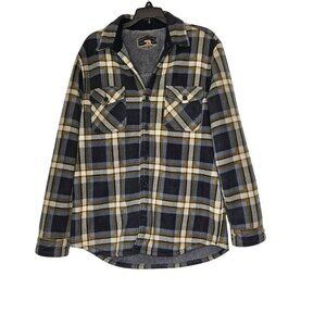 Freedom Foundry‎ Plaid Heritage Print Sherpa Lined Fleece Shirt Jacket Shacket M